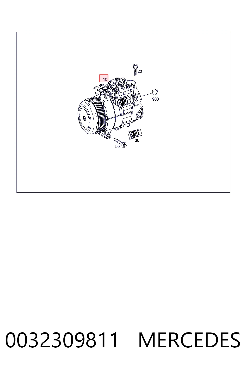 0032309811 Mercedes Компрессор хладагента