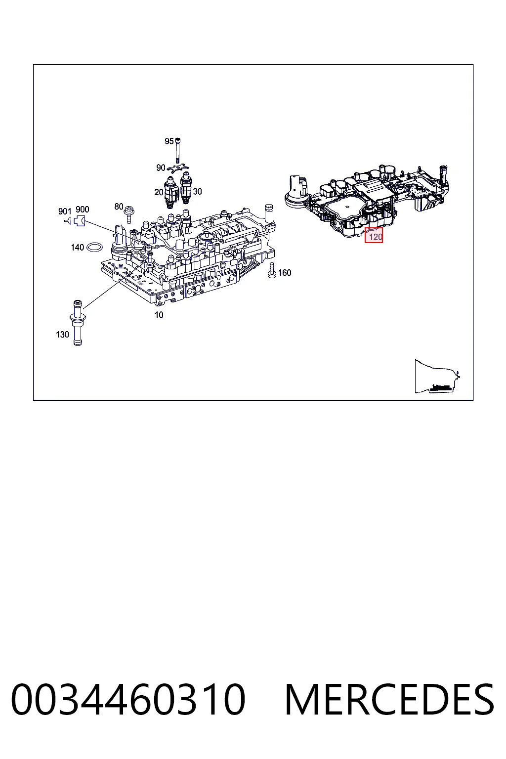 0034460310 Mercedes Плата АКПП электронная