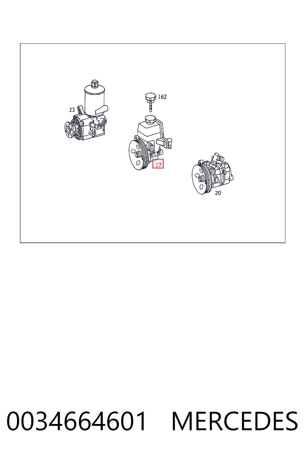 0034664601 Mercedes ГУР руля