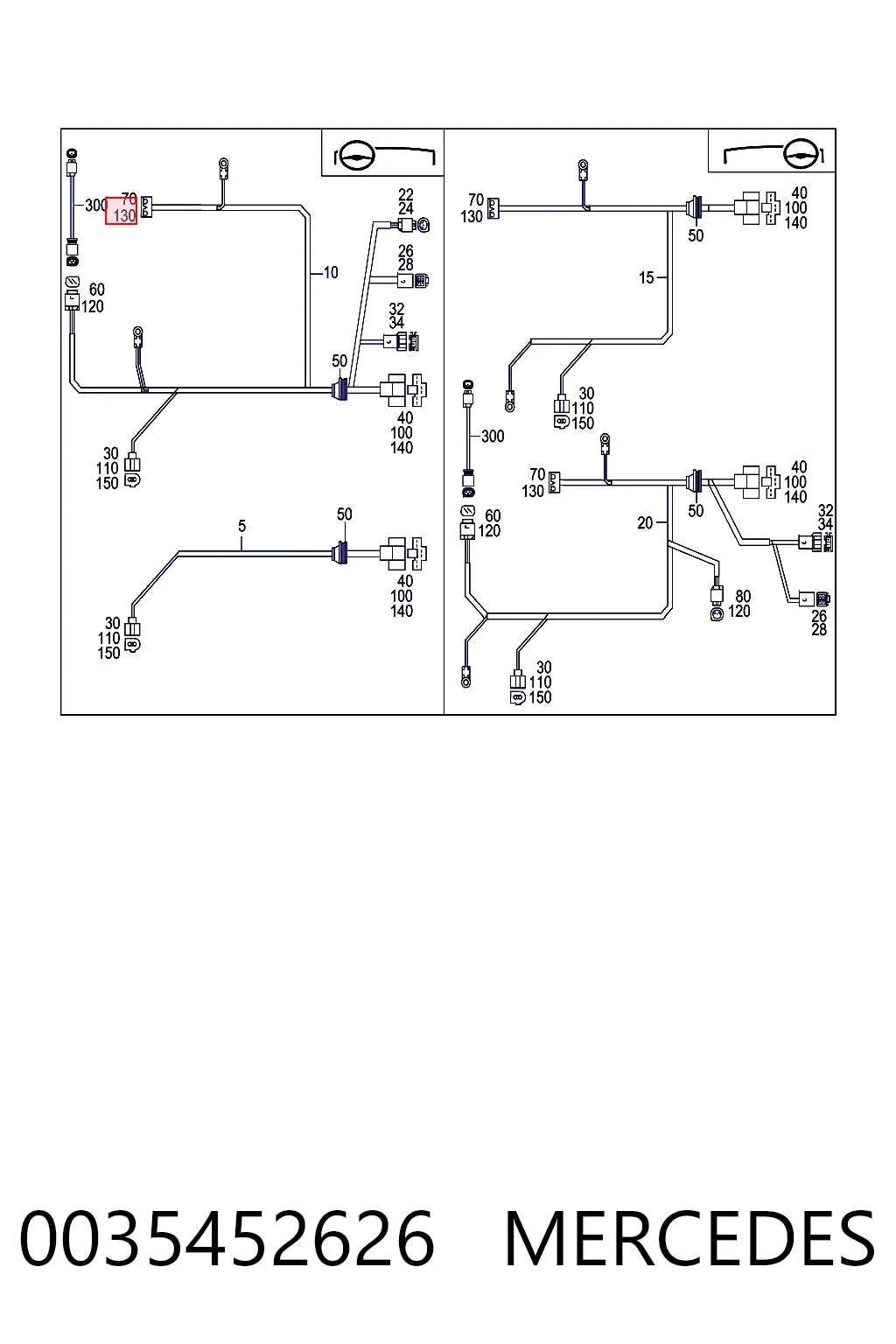 0035452626 Mercedes Пин (наконечник) провода