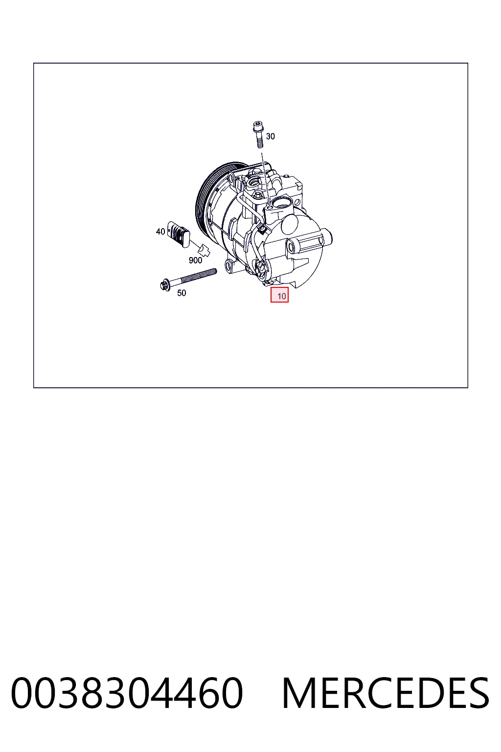 0038304460 Mercedes Компрессор хладагента