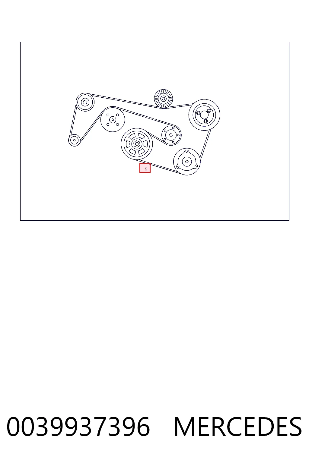 0039937396 Mercedes Поликлиновый ремень
