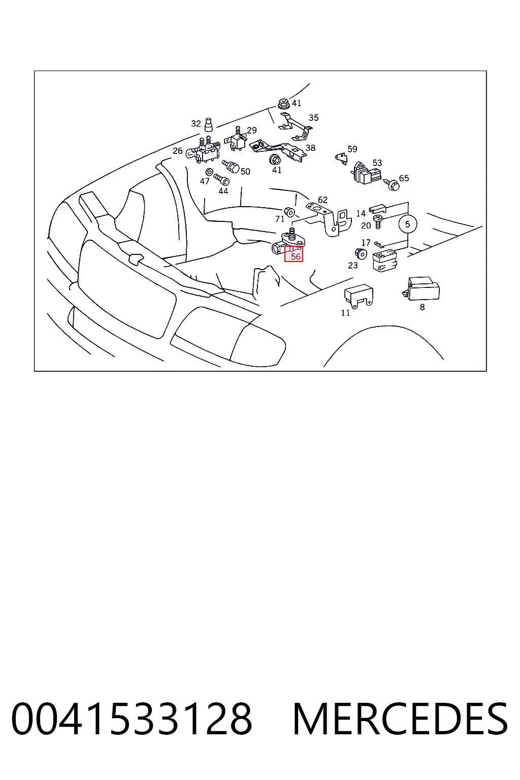 0041533128 Mercedes Датчик давления воздуха