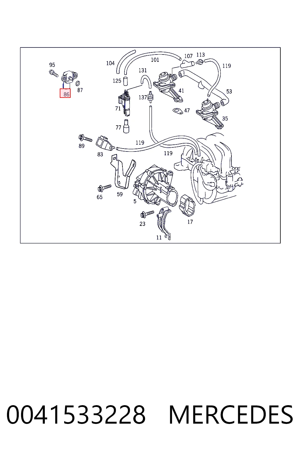 0041533228 Mercedes Датчик давления воздуха