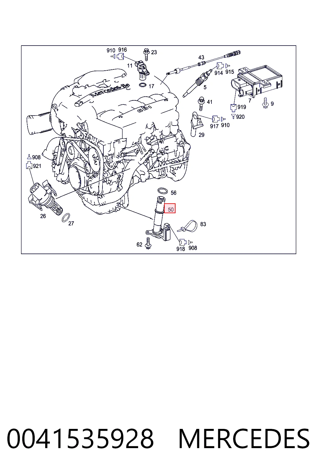 0041535928 Mercedes Датчик уровня масла