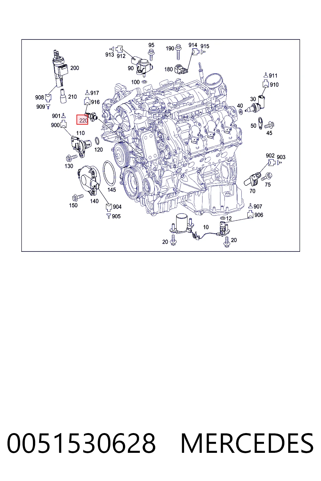 0051530628 Mercedes Датчик указателя давления масла