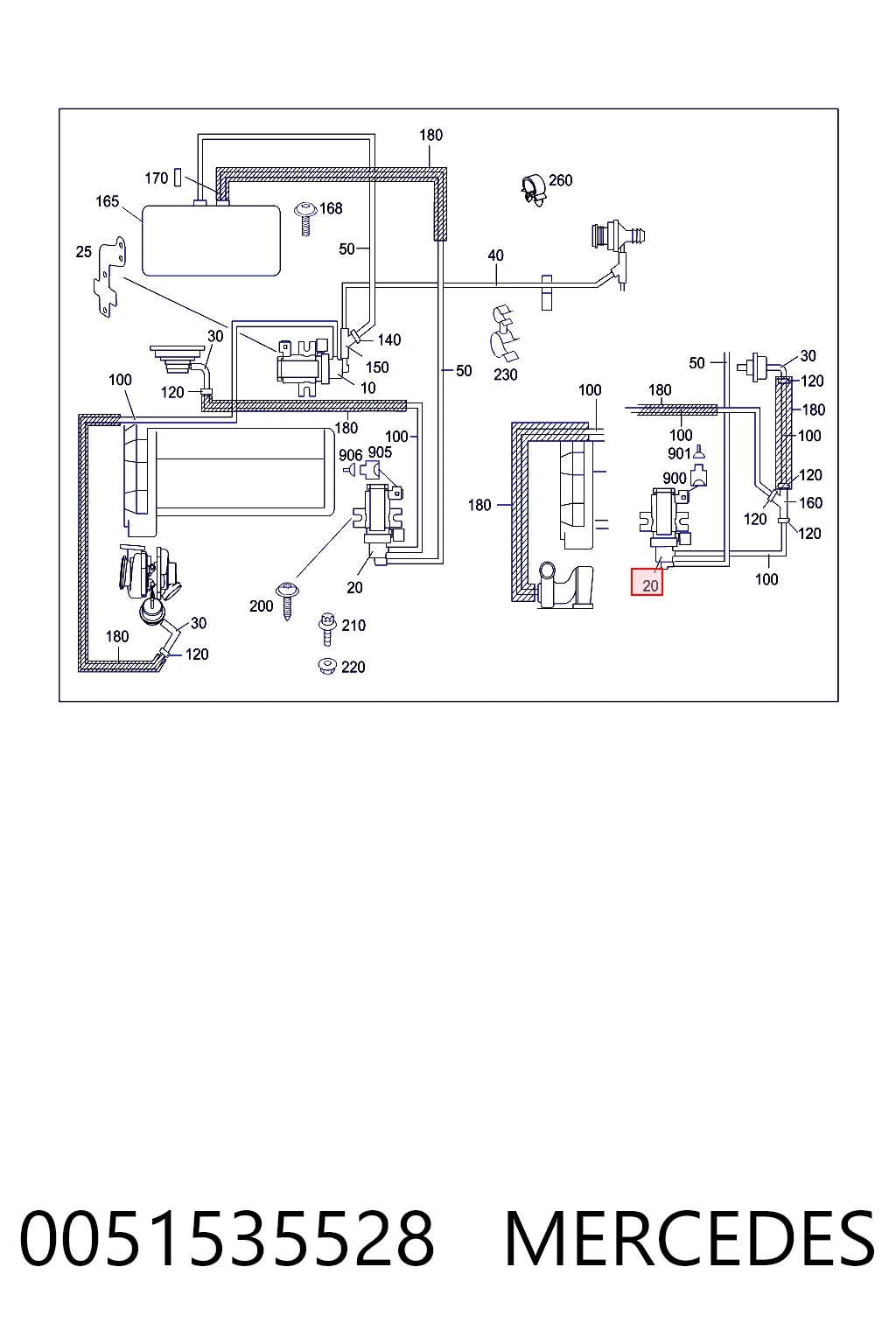 0051535528 Mercedes Соленоид давления наддува