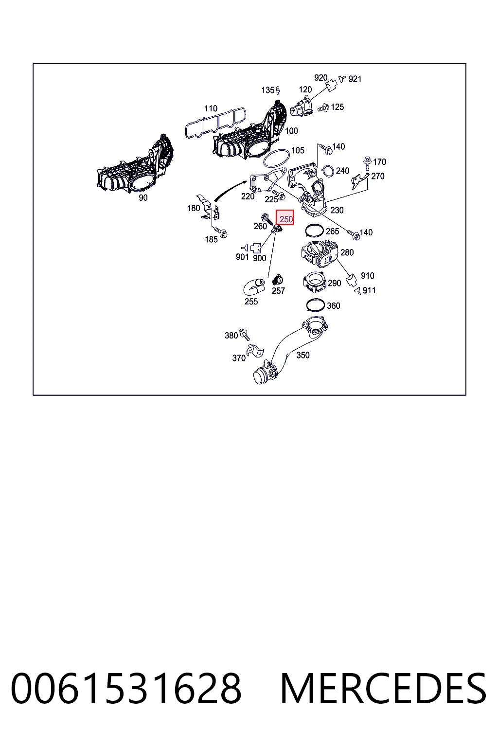 0061531628 Mercedes Датчик давления воздуха