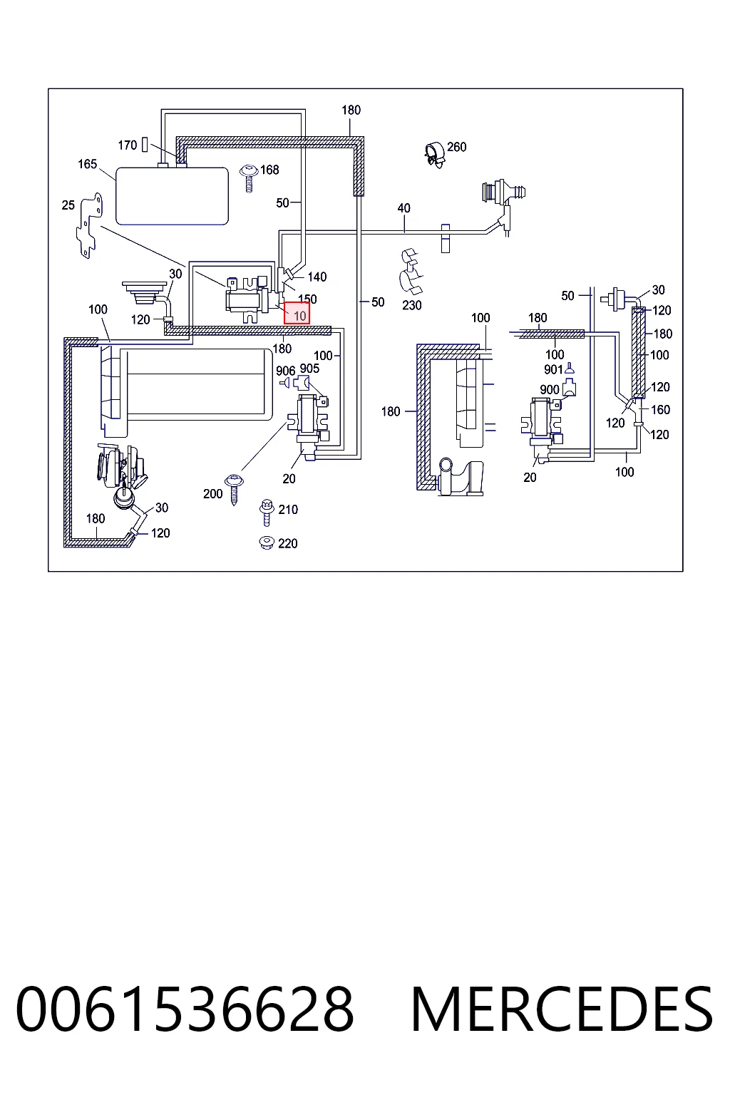 0061536628 Mercedes Соленоид давления наддува