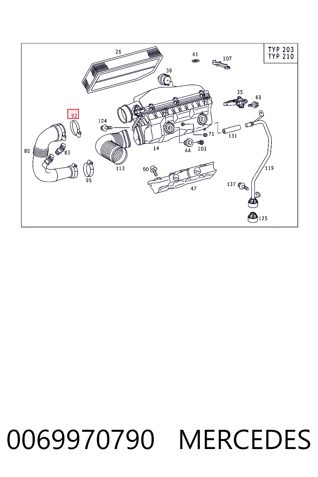 Хомут пружинный Mercedes A916026045000 цена, от 4.73 USD