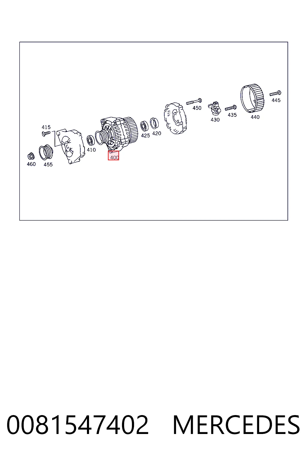 0081547402 Mercedes Генератор автомобильный