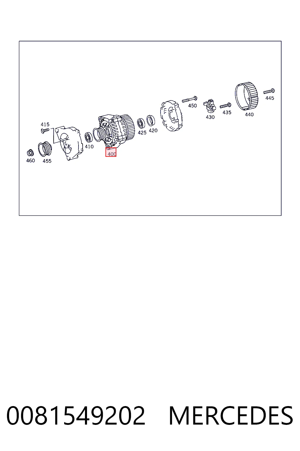 0081549202 Mercedes Генератор автомобильный