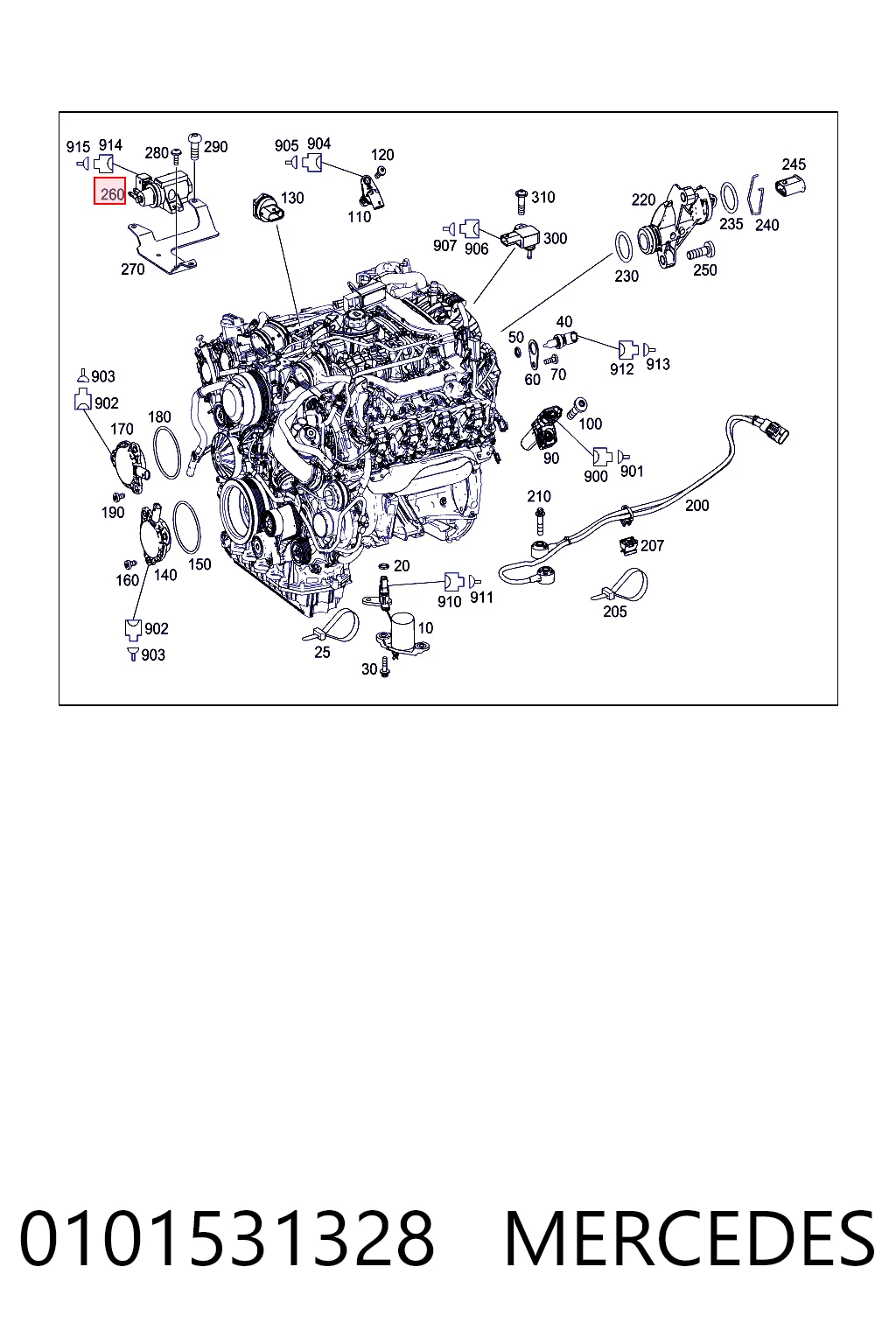 0101531328 Mercedes Клапан соленоид регулирования заслонки EGR