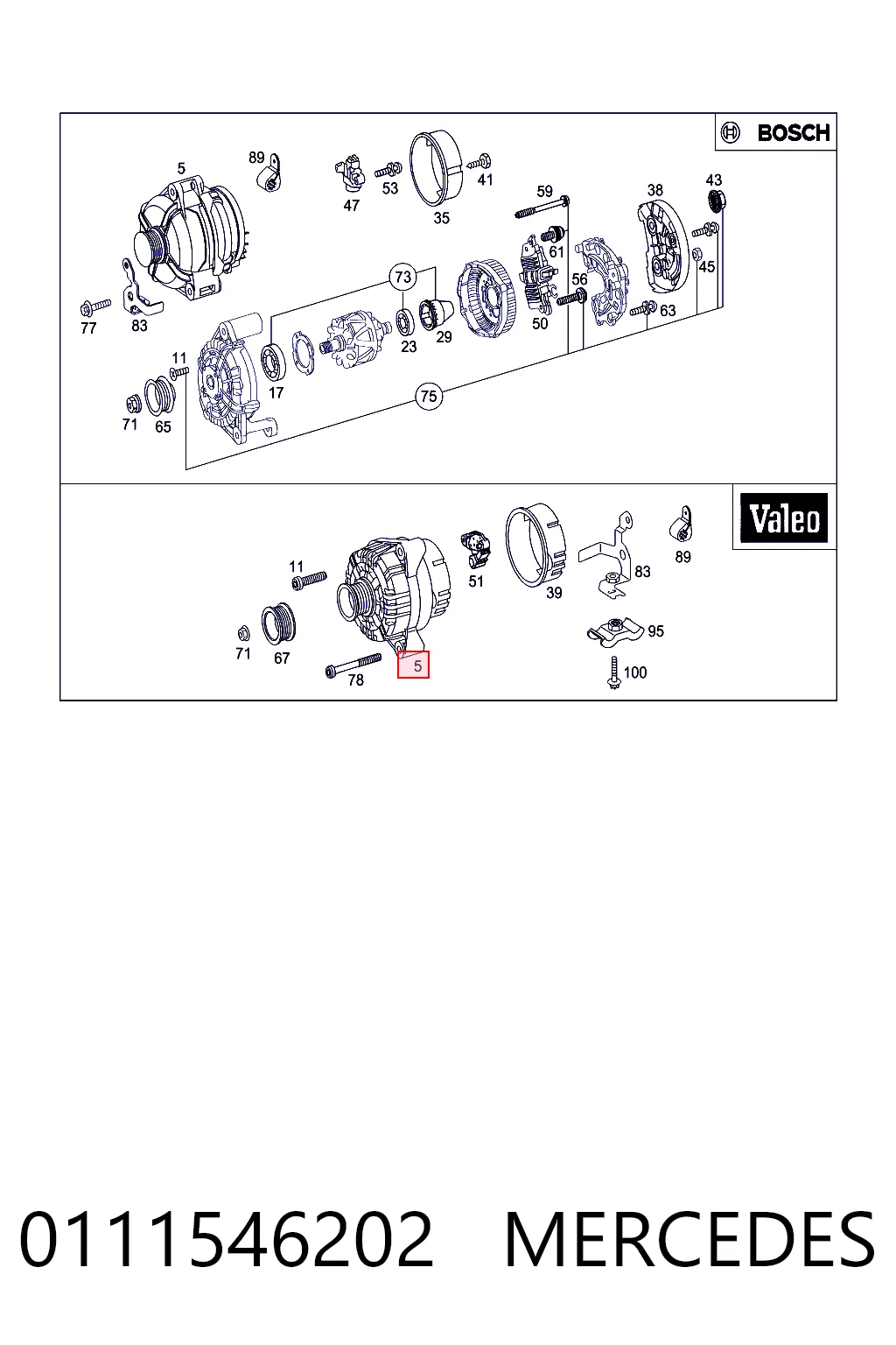 0111546202 Mercedes Генератор автомобильный