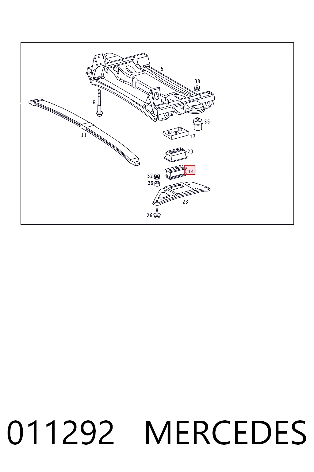 011292 Mercedes Отбойник передней рессоры