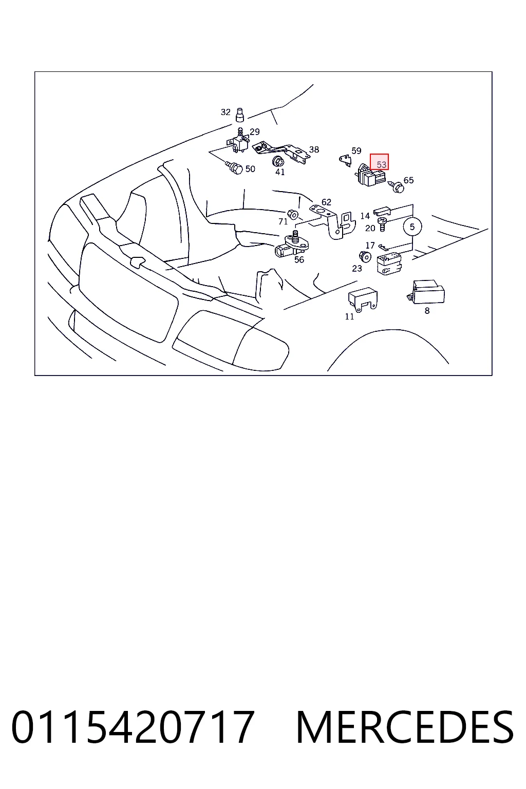 0115420717 Mercedes Датчик давления воздуха