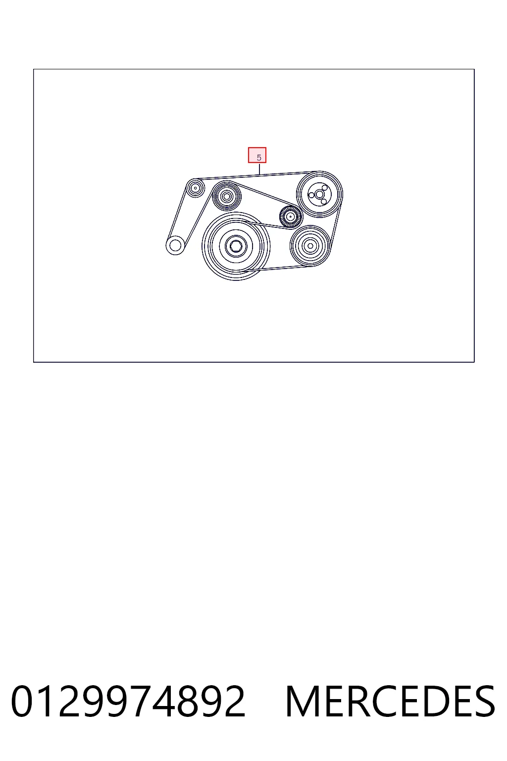 0129974892 Mercedes Поликлиновый ремень