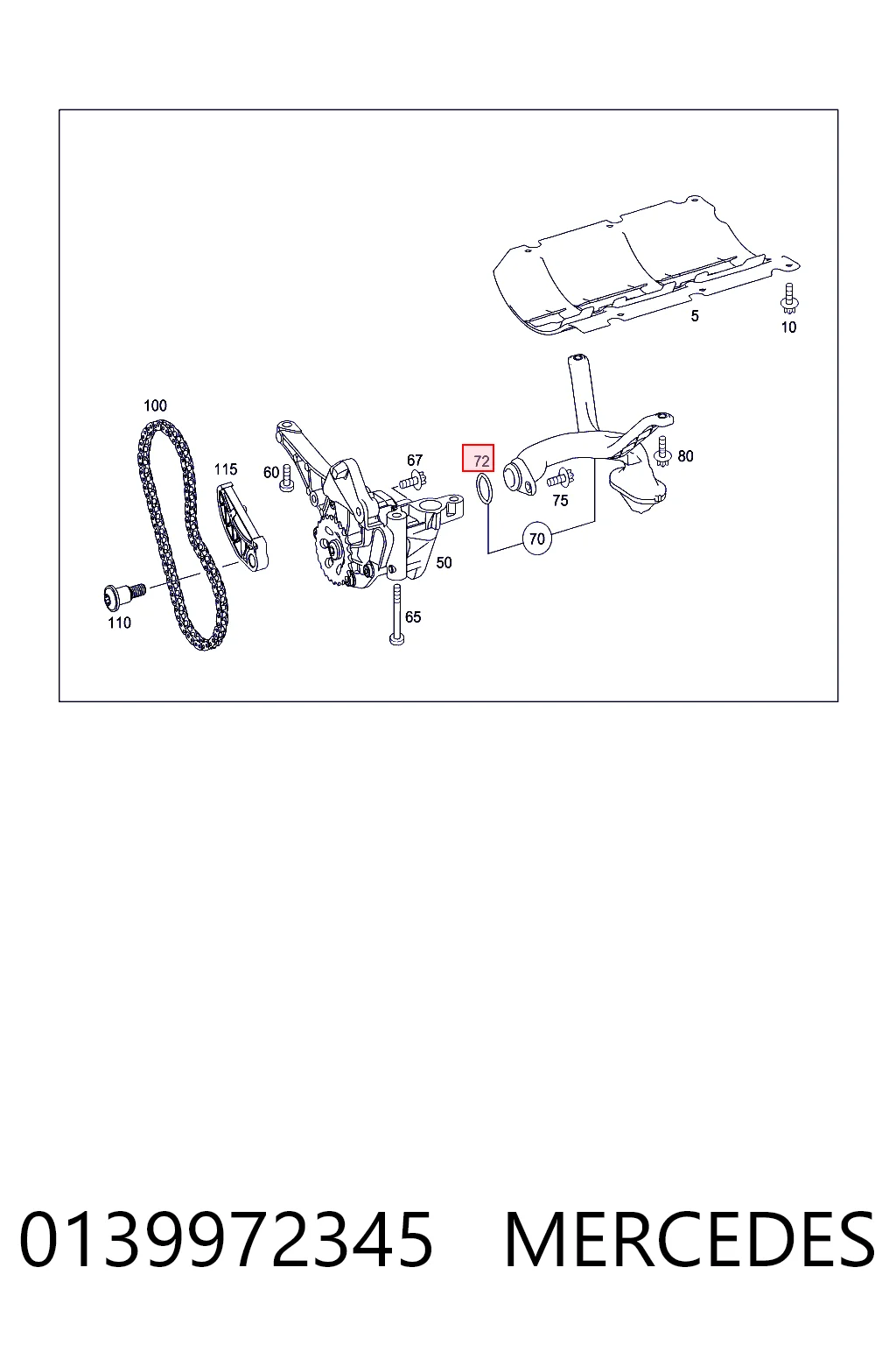 0139972345 Mercedes Прокладка маслозаборника