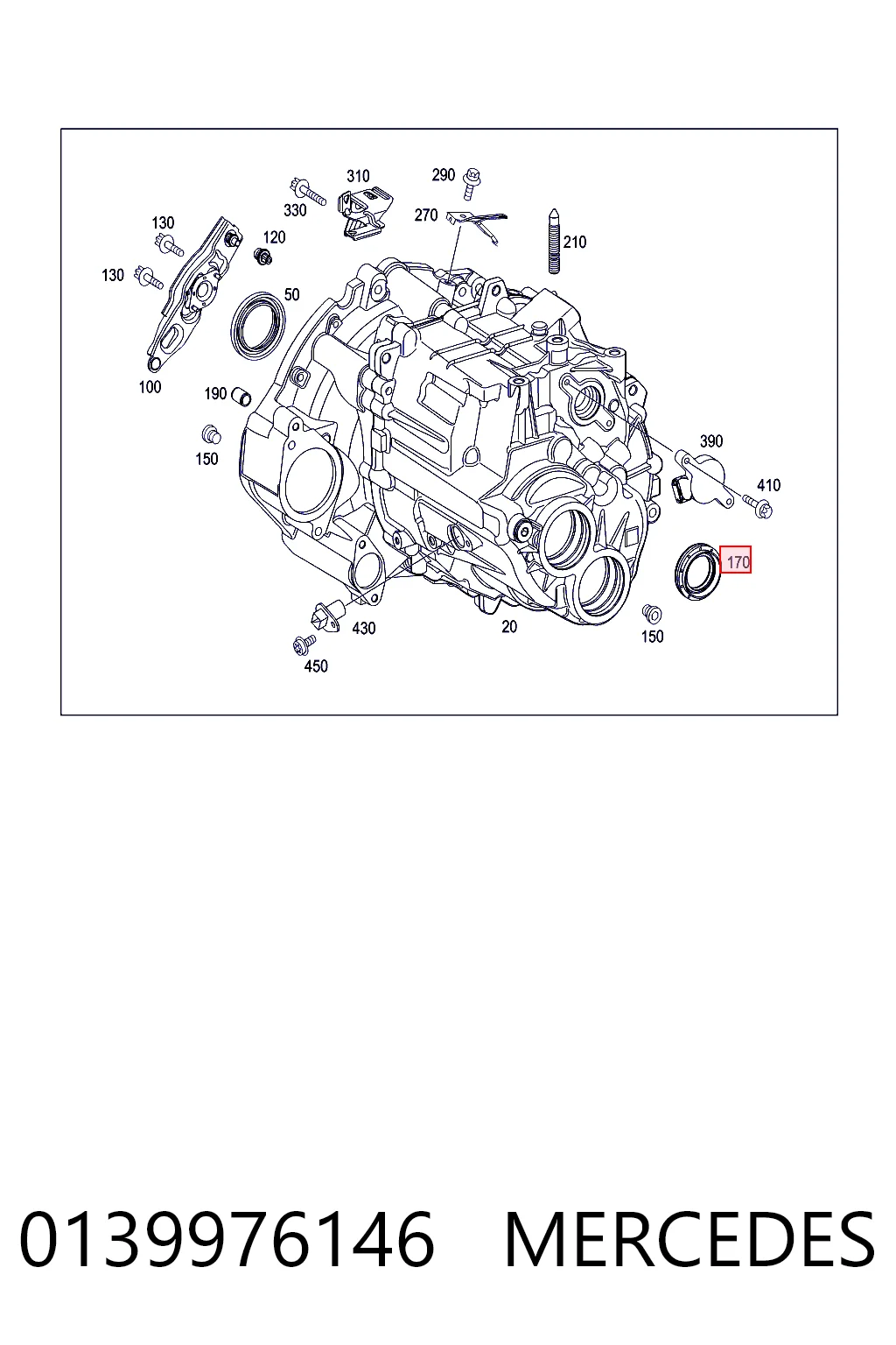 0139976146 Mercedes Сальник переднего моста