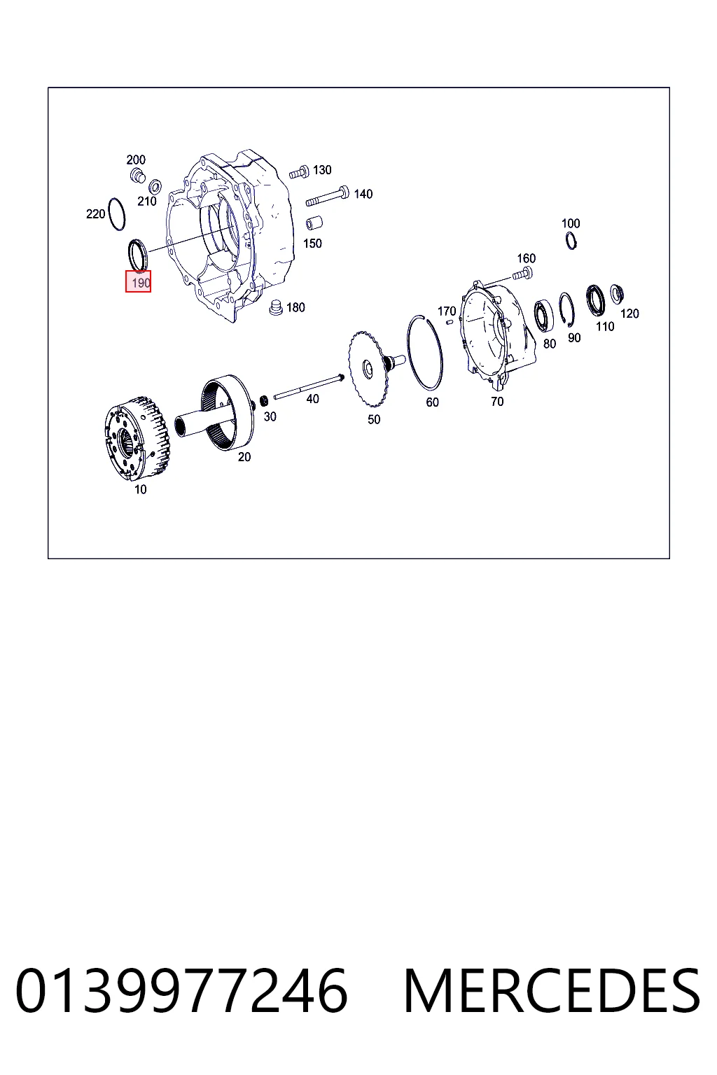 0139977246 Mercedes Сальник раздаточной коробки, передний, выходной