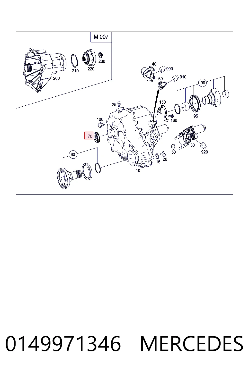 Сальник раздаточной коробки, первичного вала K68087890AA Fiat/Alfa/Lancia