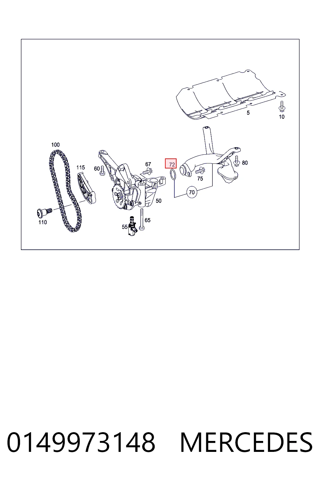 0149973148 Mercedes Прокладка масляного насоса