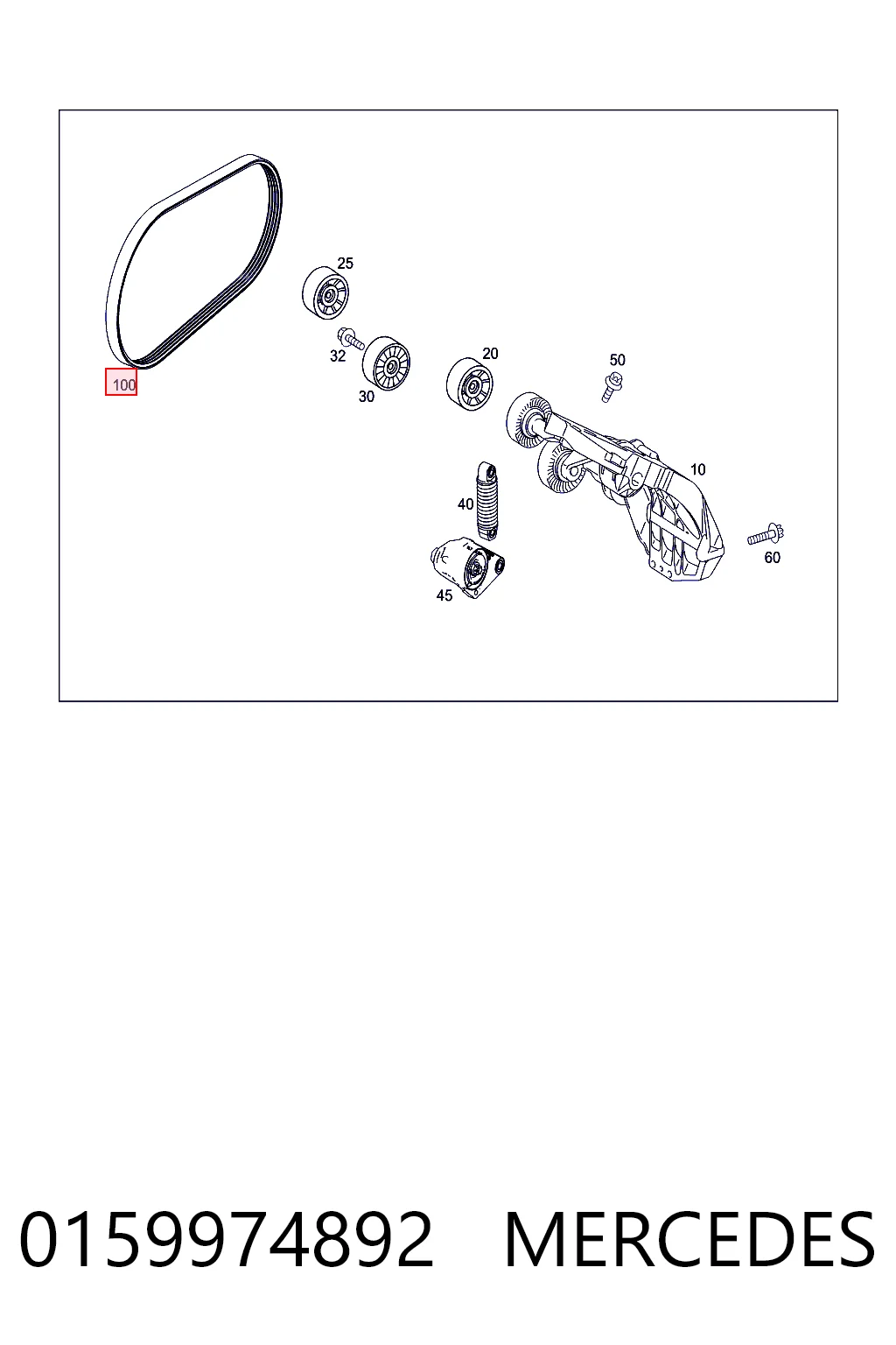 0159974892 Mercedes Поликлиновый ремень