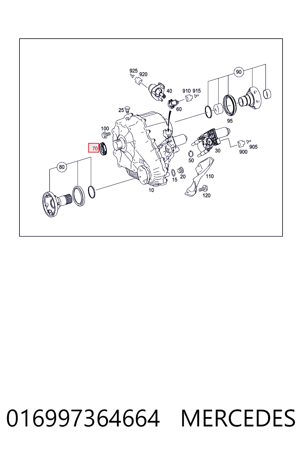 Сальник раздаточной коробки, первичного вала Fiat/Alfa/Lancia K68087890AA