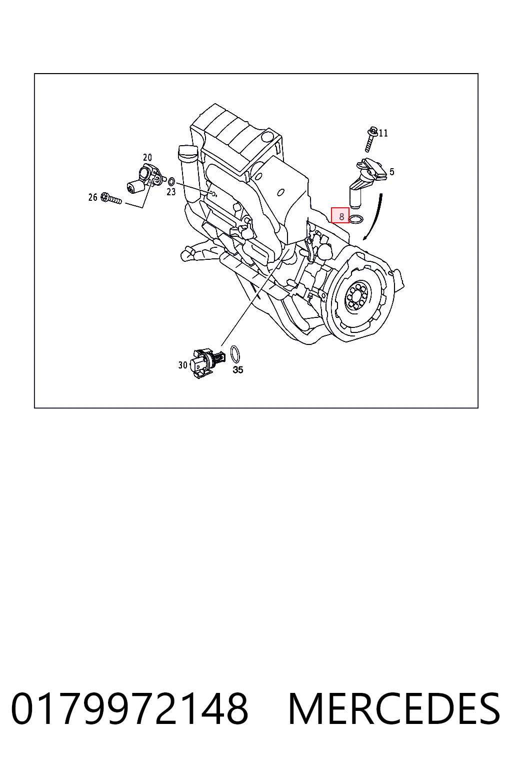 0179972148 Mercedes Ремкомплект помпы воды