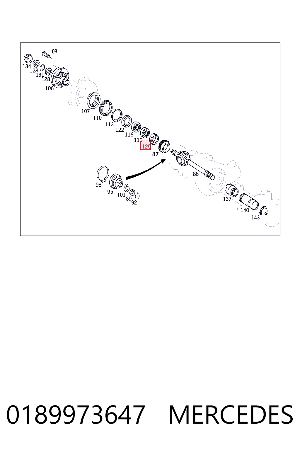 Сальник передней ступицы, внутренний ZF Parts 0634310620