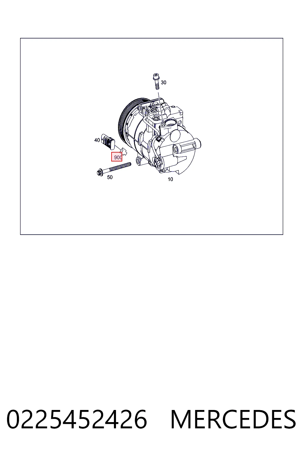 0225452426 Mercedes Шкив компрессора кондиционера