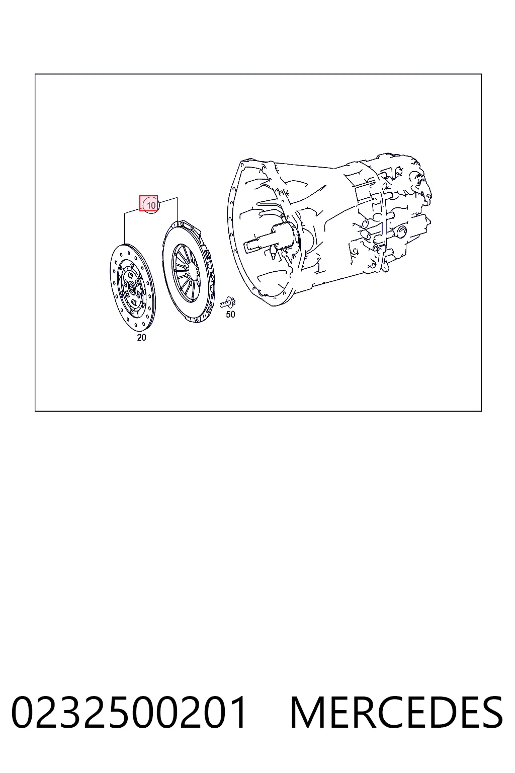 0232500201 Mercedes Сцепление в сборе
