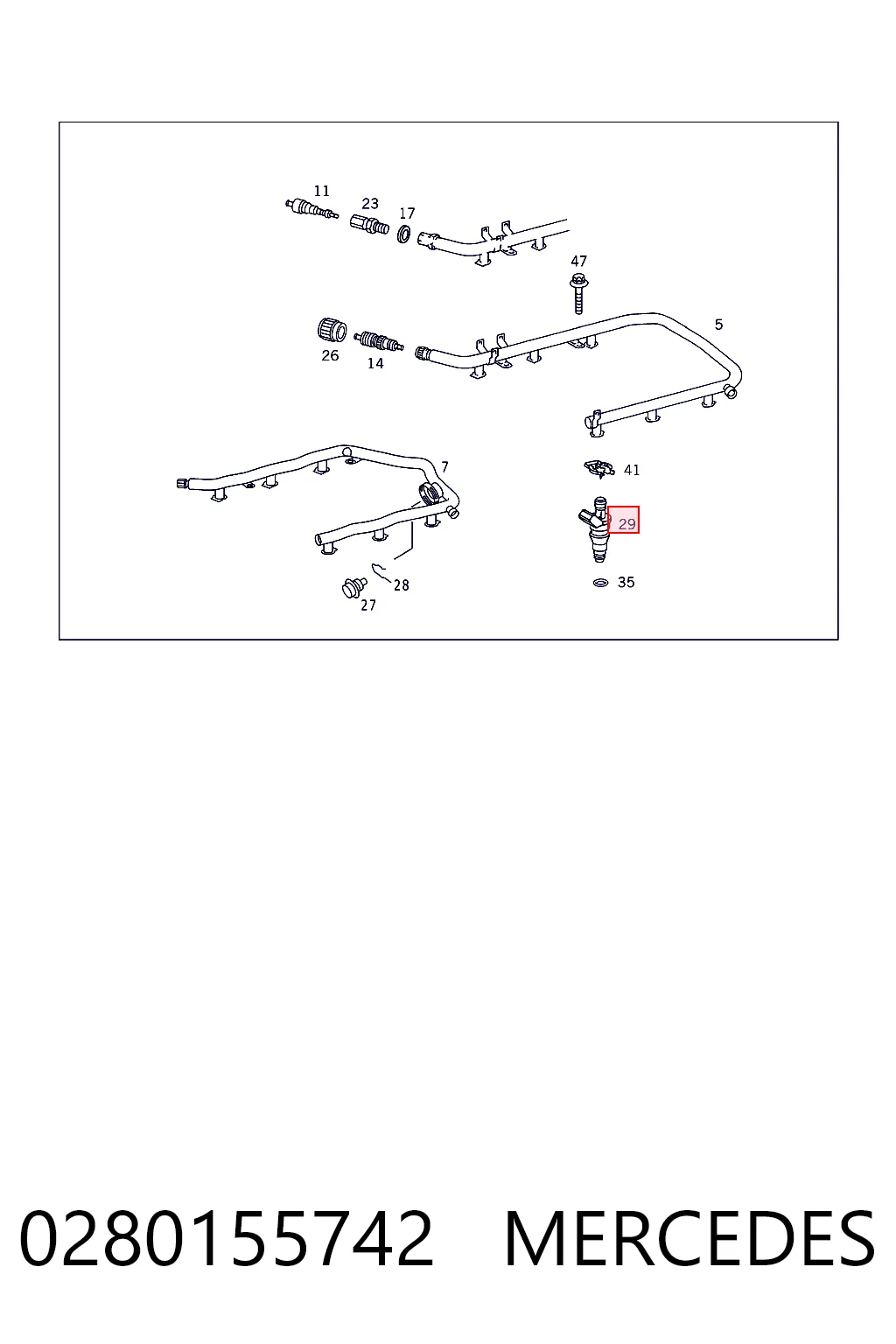 0280155742 Mercedes Топливные форсунки