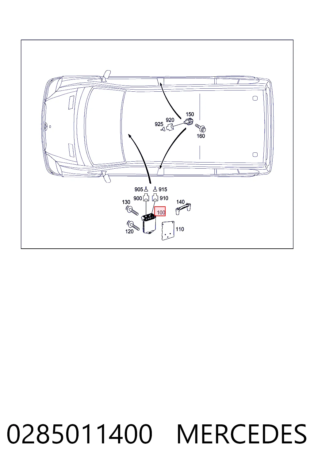 A0285010054 Mercedes Блок управления airbag