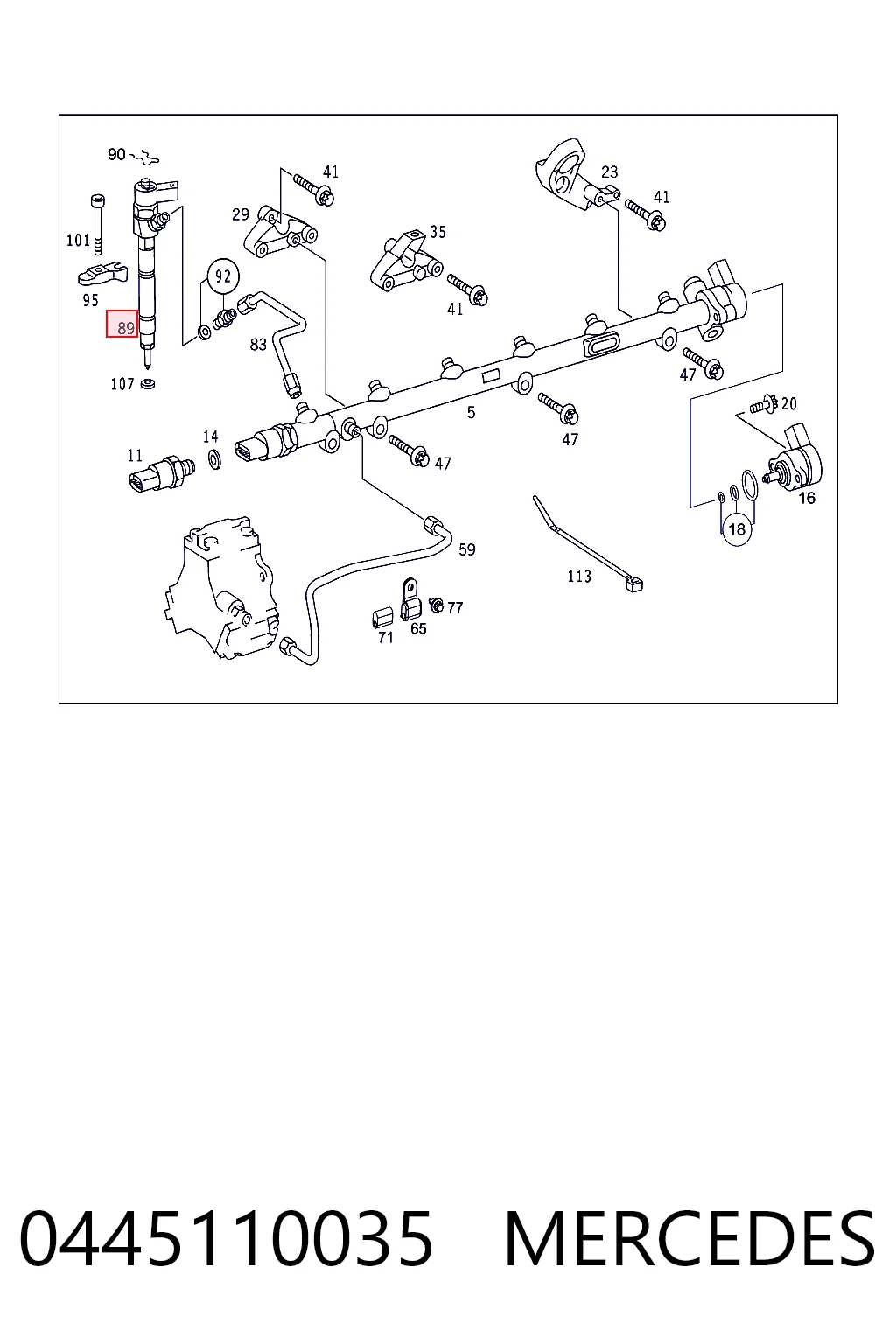 0445110035 Mercedes Топливные форсунки