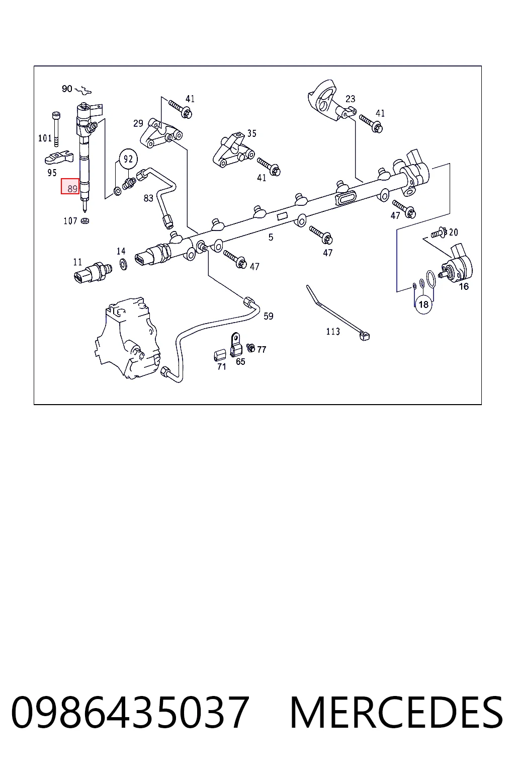 0986435037 Mercedes Топливные форсунки
