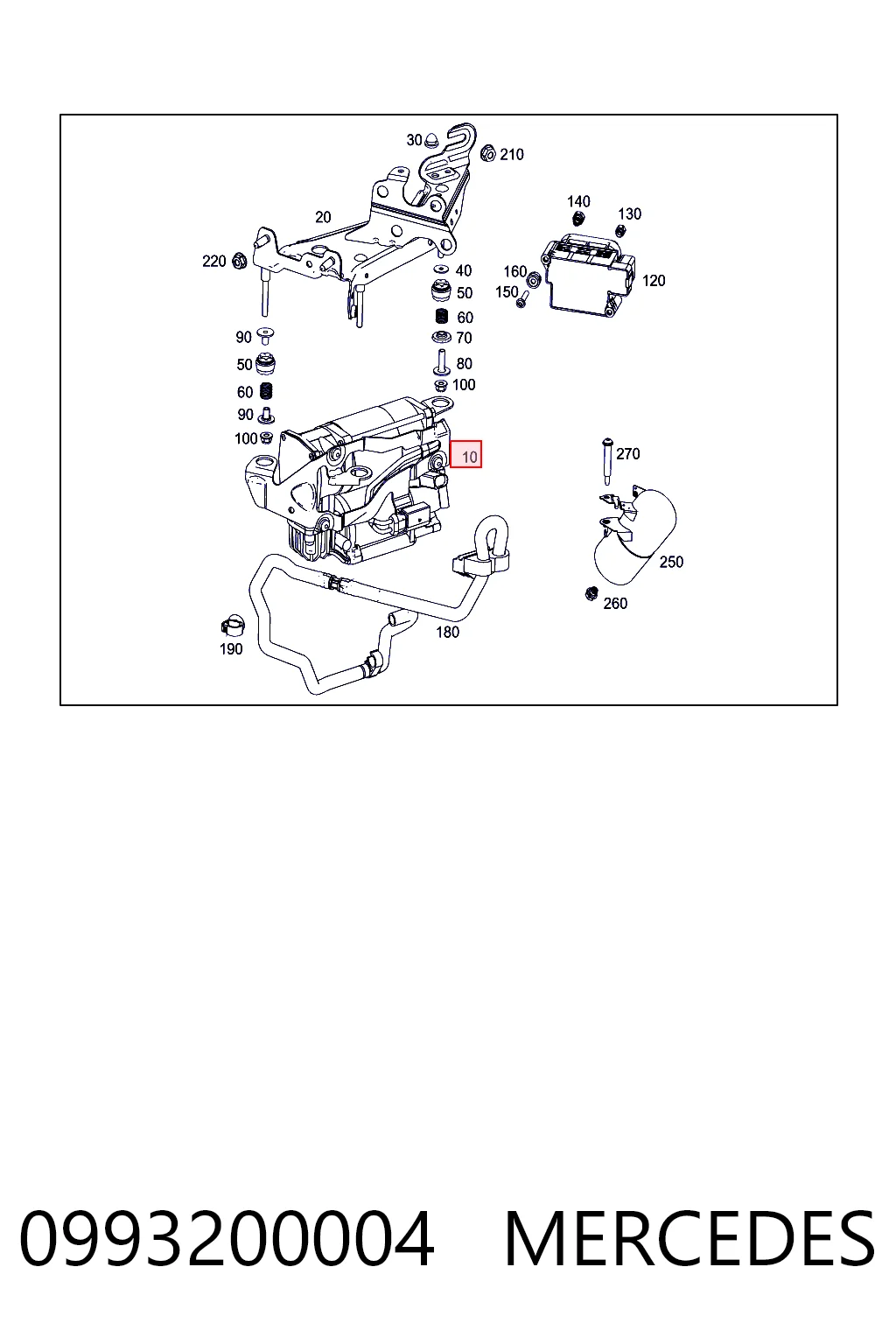 0993200004 Mercedes Компрессор подкачки амортизаторов