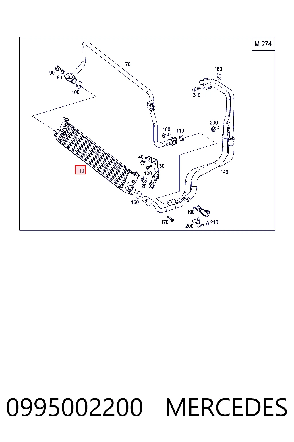 0995002200 Mercedes Радиатор АКПП