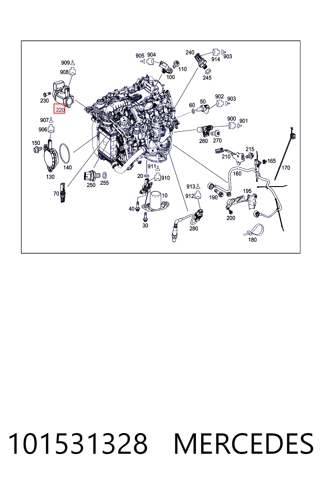 101531328 Mercedes Клапан соленоид регулирования заслонки EGR