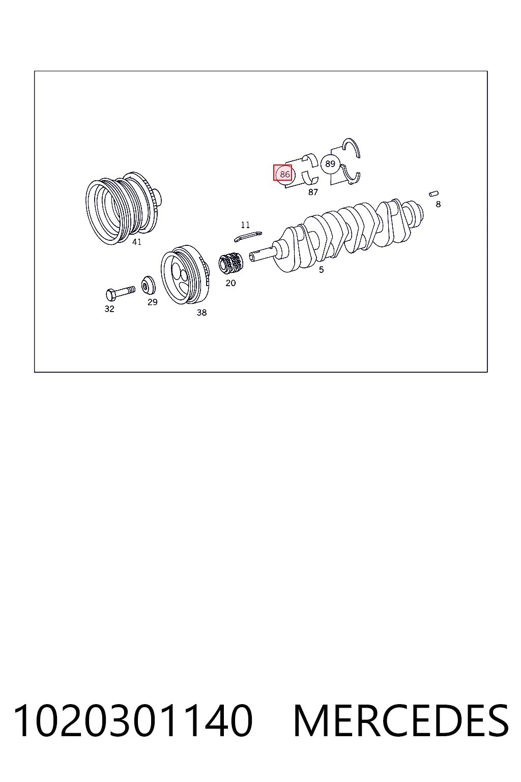 AEM5482025 AE Комплект подшипников скольжения коленвала