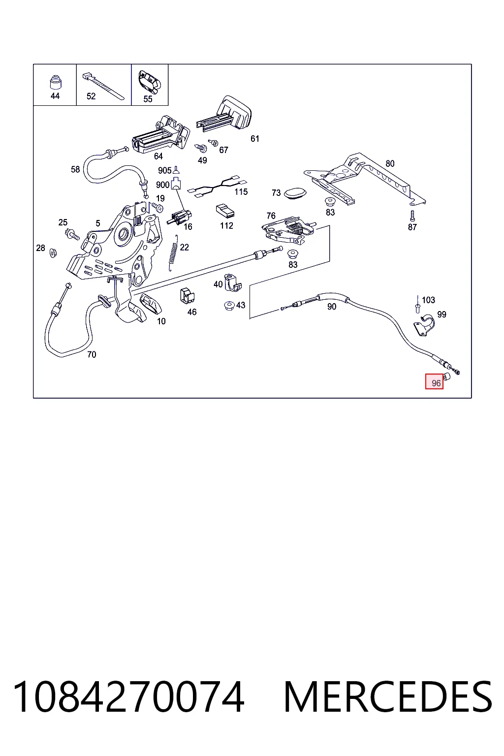 Ремонтный комплект ручника Mercedes E седан (W124) (1993 - 1995) цена, от 3.38 USD