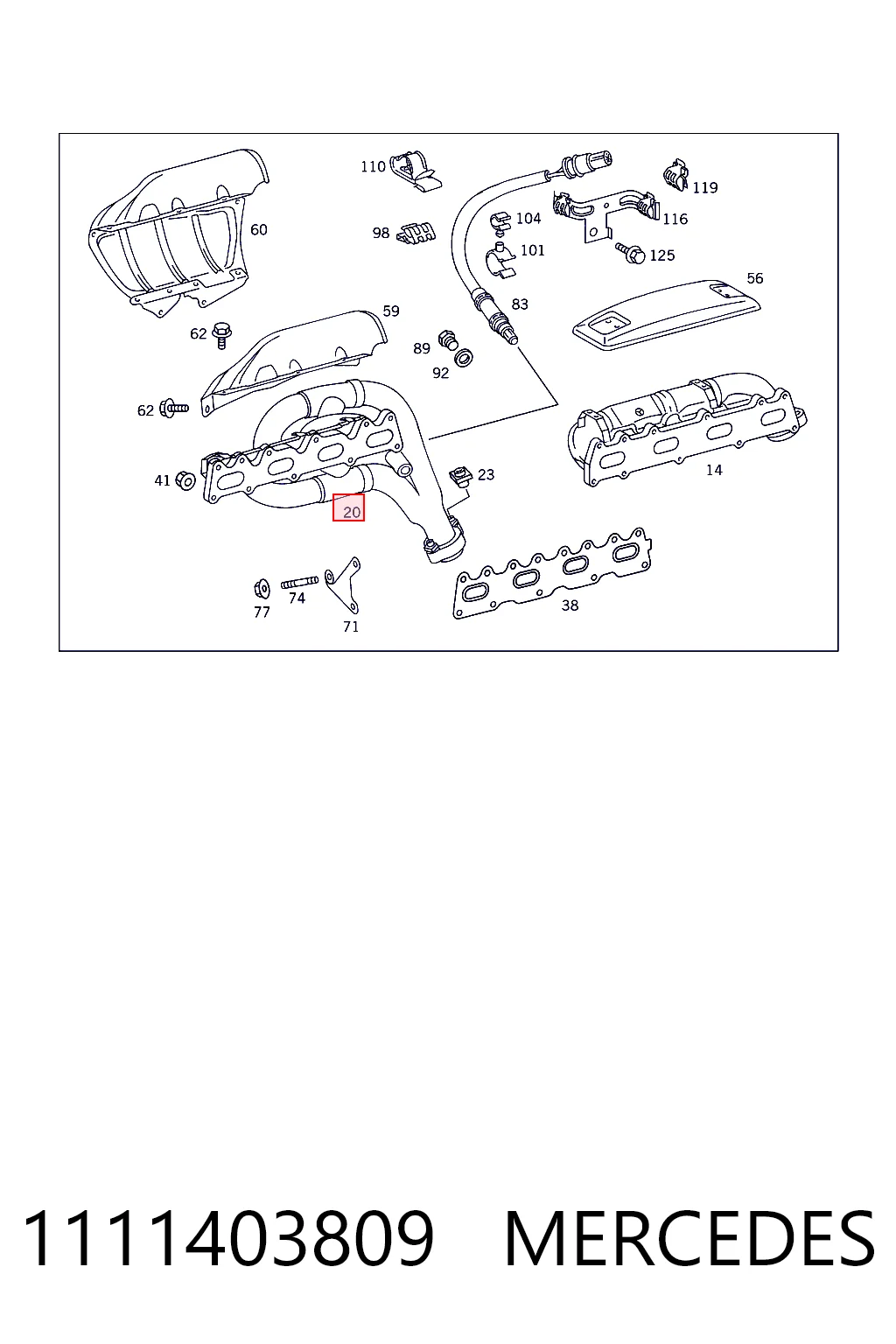  Выпускной коллектор SsangYong Actyon 