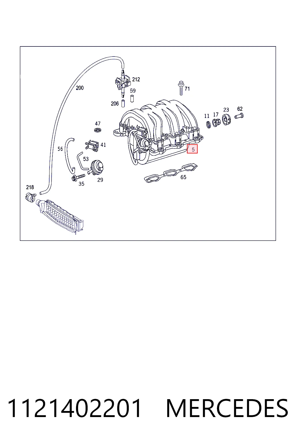 Коллектор впускной на Mercedes ML/GLE  W163