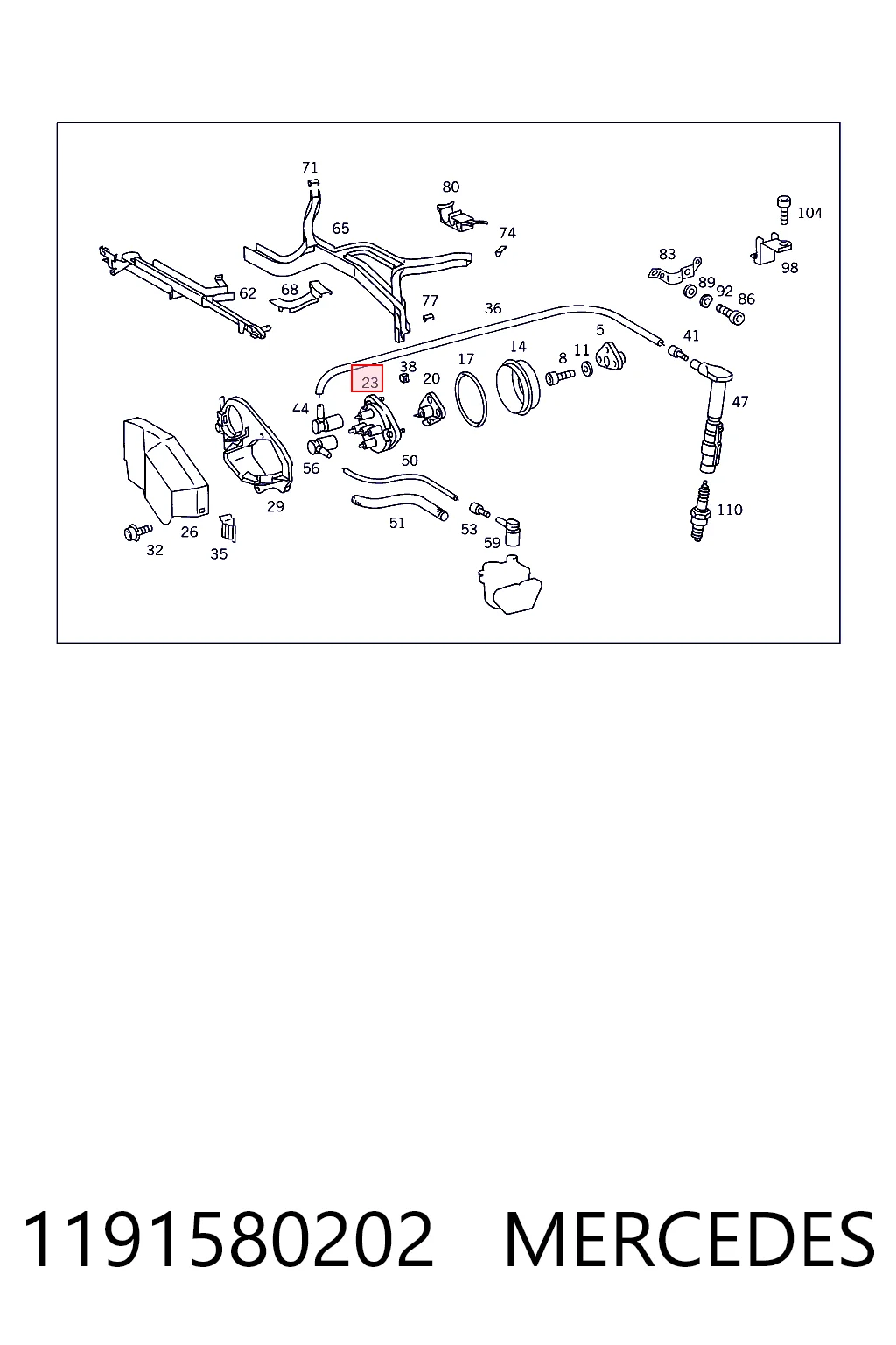Крышка распределителя зажигания (трамблера) Mercedes 119158010226 цена, от 71.65 USD