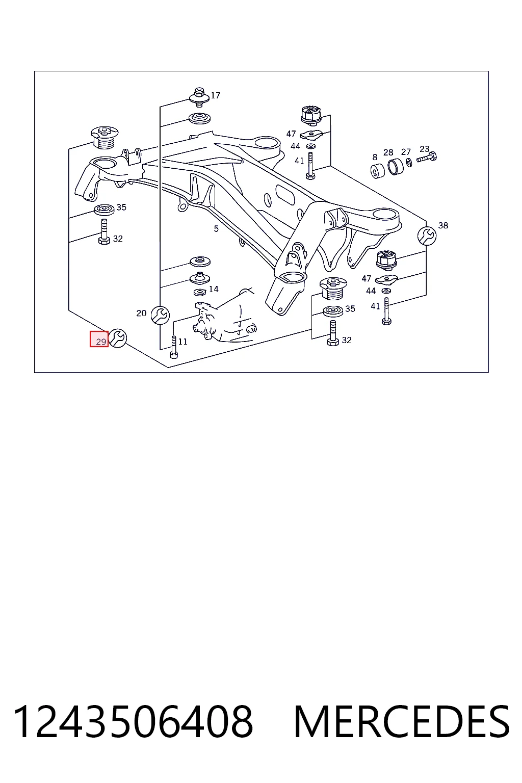 Сайлентблок задней балки 5139237AA Chrysler