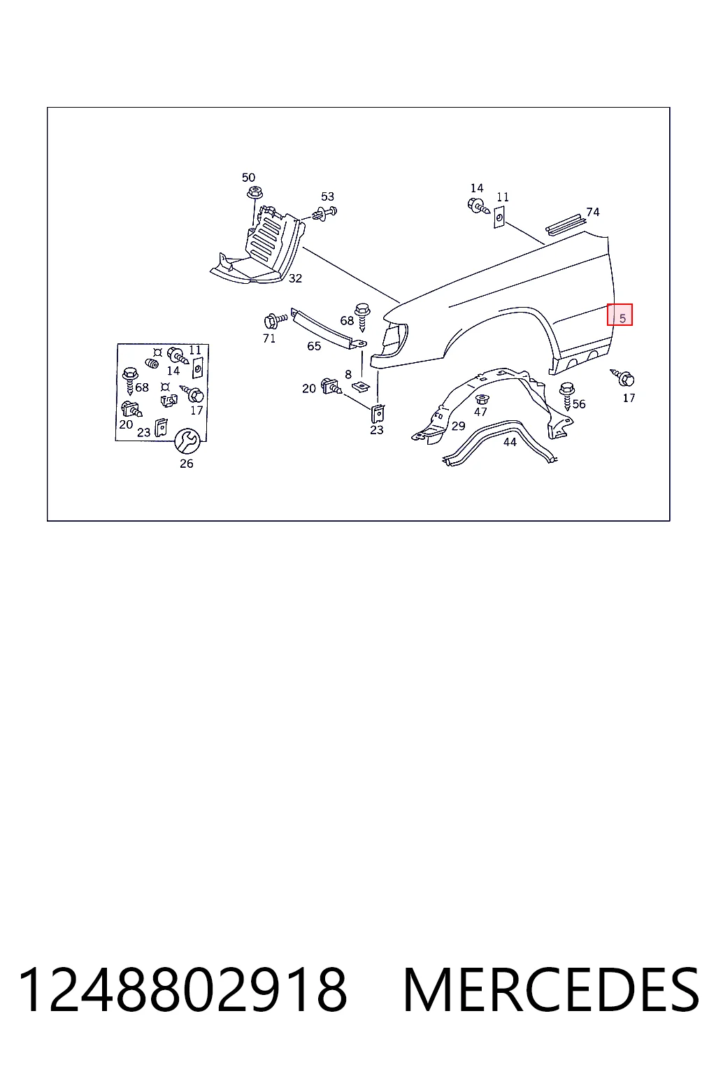 Крыло переднее левое Starline KH3526311 цена, от 89.66 USD