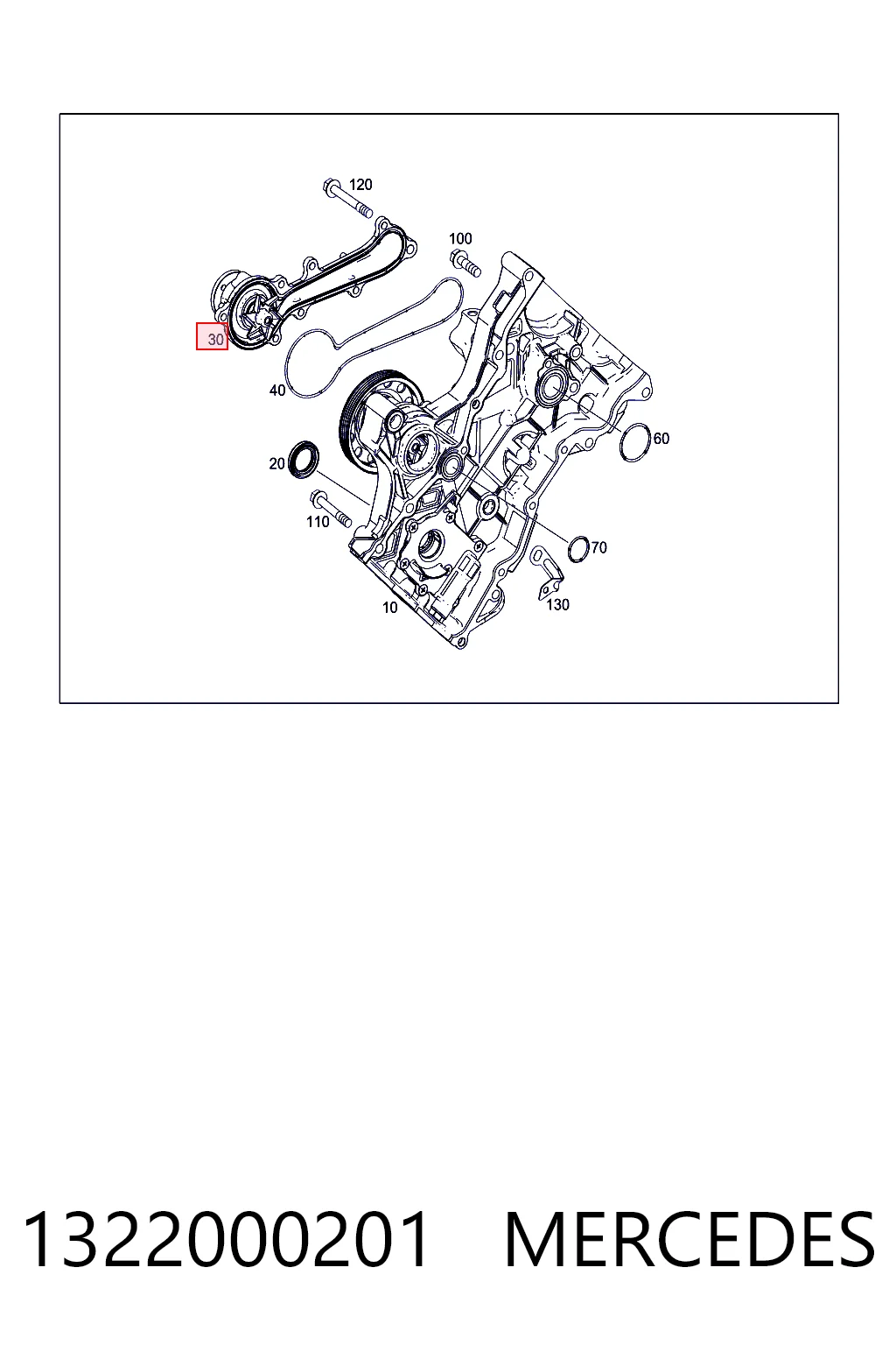 1322000201 Mercedes Насос водяной