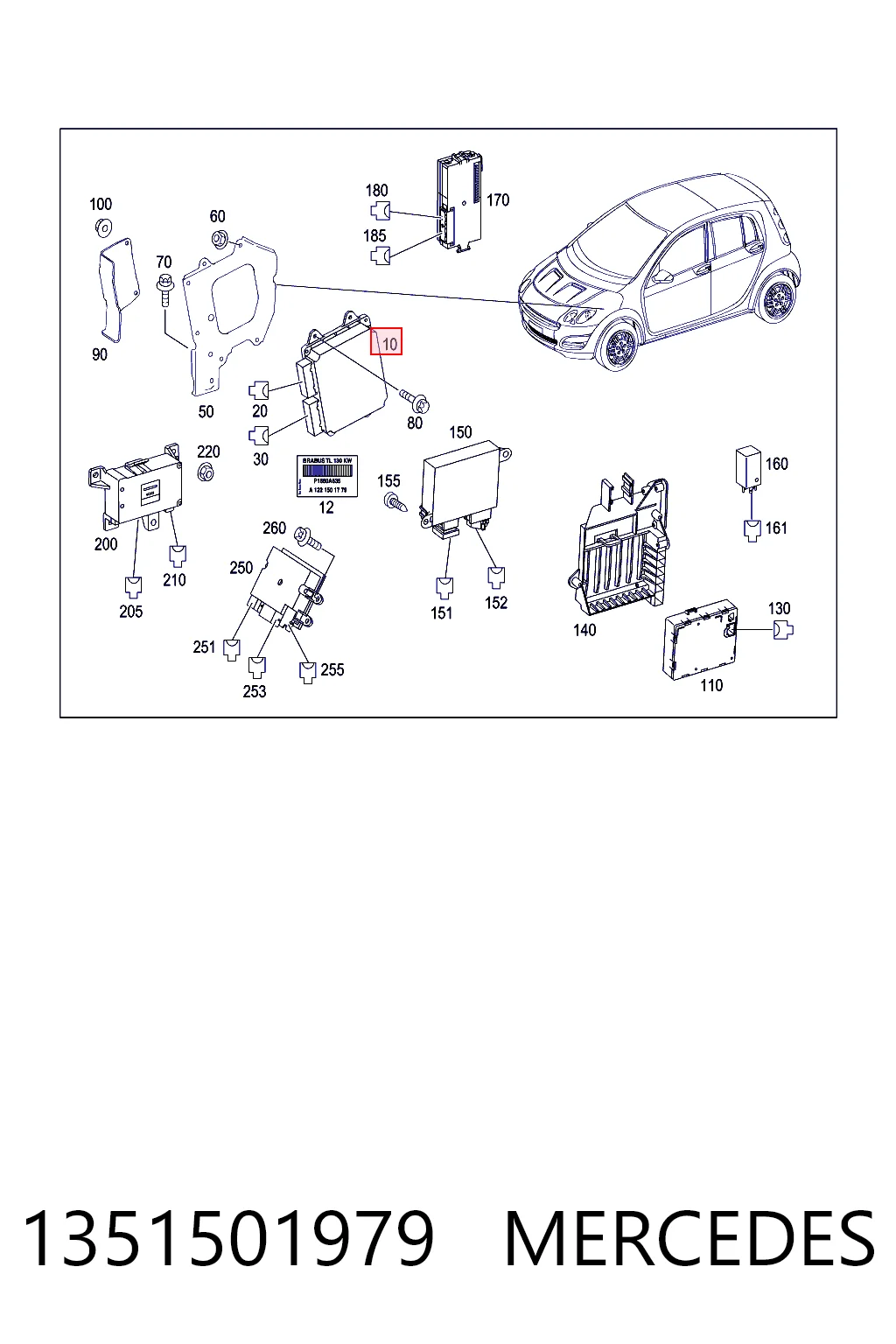 Купить A1351503279 Mitsubishi Электронный блок управления двигателем