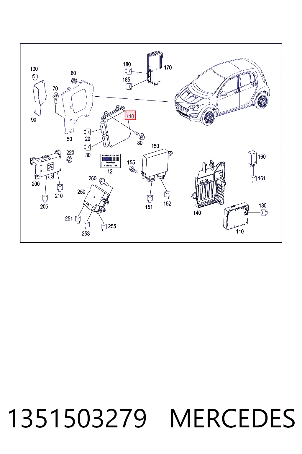 Блок управления двигателем A1351503279 Mitsubishi