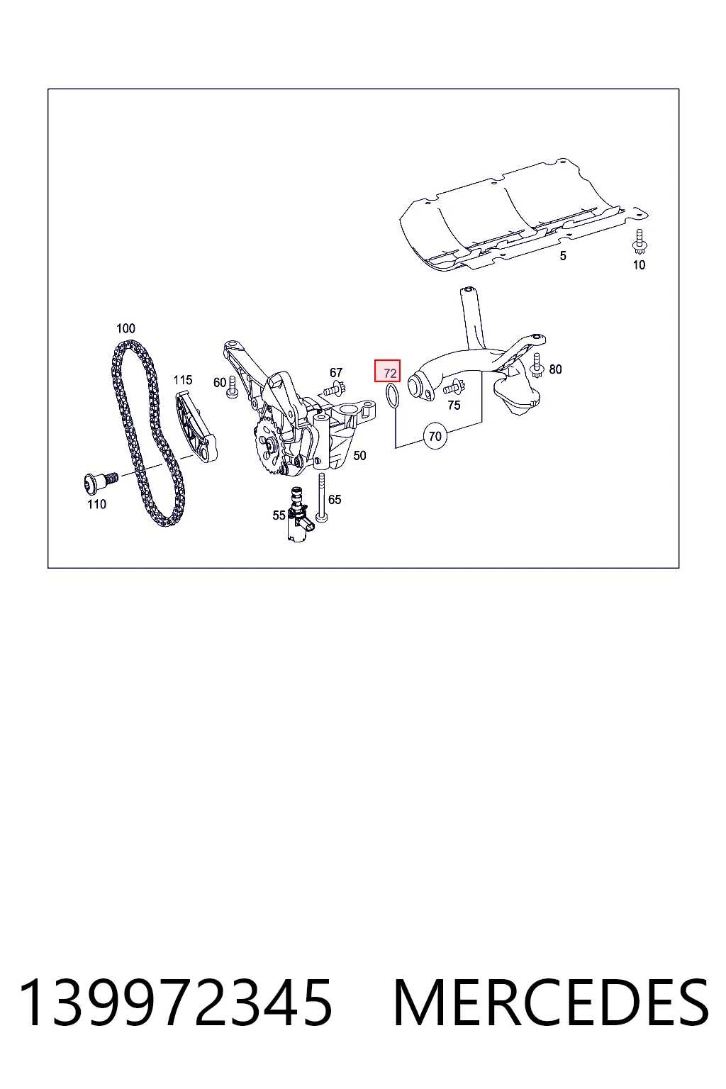 139972345 Mercedes Прокладка маслозаборника